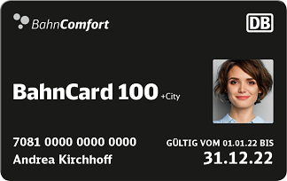 BahnCard 100 Datev 2. Klasse