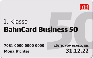 BahnCard Business 50 1. Klasse
